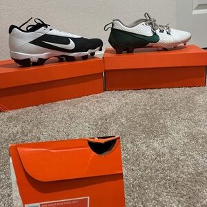 Nike Football Cleats - White, Black & Green Pair
